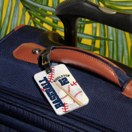 Boy's Navy Blue Sport Baseball ⚾ Gepäckanhänger