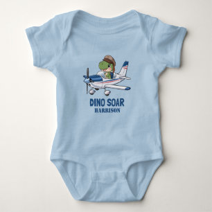 Boys Niedlich Blue Airplane Dinosaur Kinder 1. Geb Baby Strampler