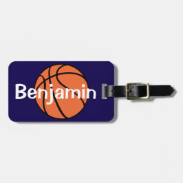 Boys Niedlich Blue Basketball Sport Kinder Gepäckanhänger