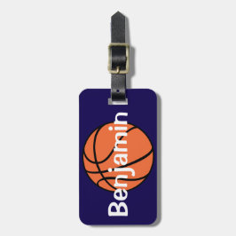 Boys Niedlich Blue Basketball Sport Kinder Gepäckanhänger