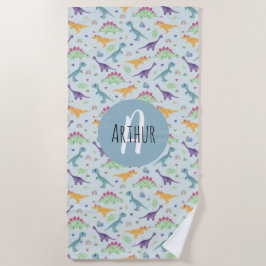 Boys Niedlich Blue Dinosaur Pattern Kids Strandtuch