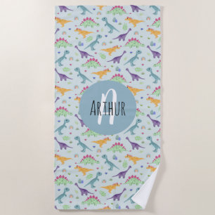 Boys Niedlich Blue Dinosaur Pattern Kids Strandtuch