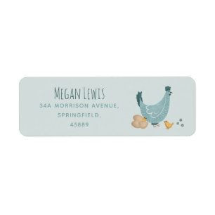 Boys Niedlich Blue Farm Chicken Baby Dusche