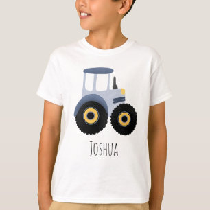 Boys Niedlich Blue Farm Traktor Cartoon Kinder T-Shirt