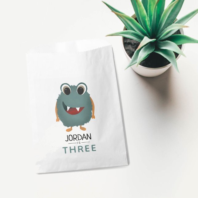 Boys Niedlich Blue Monster Kindergeburtstag Party Geschenktütchen (Von Creator hochgeladen)