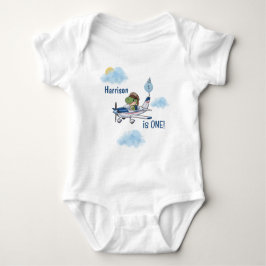 Boys Niedlich Blue Travel Airplane Kinder 1. Gebur Baby Strampler