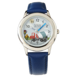 Boys Niedlich Cement Mixer auf Road Kids Armbanduhr