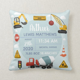 Boys Niedlich Construction Digger Baby Boy Birth S Kissen