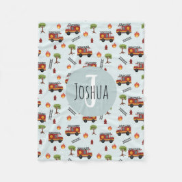 Boys Niedlich Fireman Fire Motor LKW Muster Fleecedecke