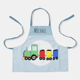Boys Niedlich moderne Züge & Benennungskinder Schürze