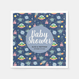 Boys Niedlich Space Alien Muster Baby Showdusche N Serviette