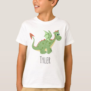 Boys Niedlich und Magical Green Dragon Cartoon & N T-Shirt