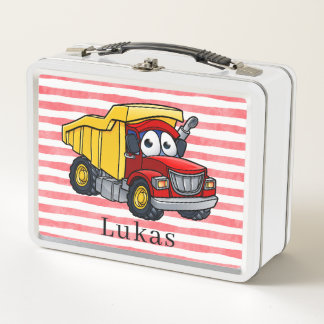 Boys Niedliche Bauweise Dump Truck Kids Metall Brotdose