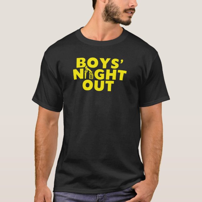 Boys Night Out Drink Design für Party Fans T-Shirt (Vorderseite)