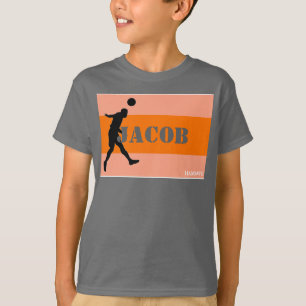Boys Personalisierter T - Shirt Basketball Thema H