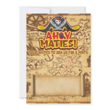 Boys Pirate Thema Geburtstagsparty Einladungen