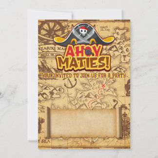 Boys Pirate Thema Geburtstagsparty Einladungen