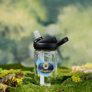 Boy's Police Officer Blue Hat Water Flasche