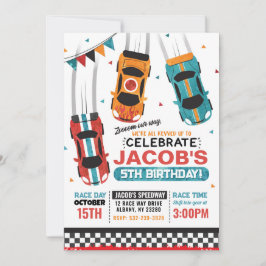 Boys Racing Car Birthday Einladung