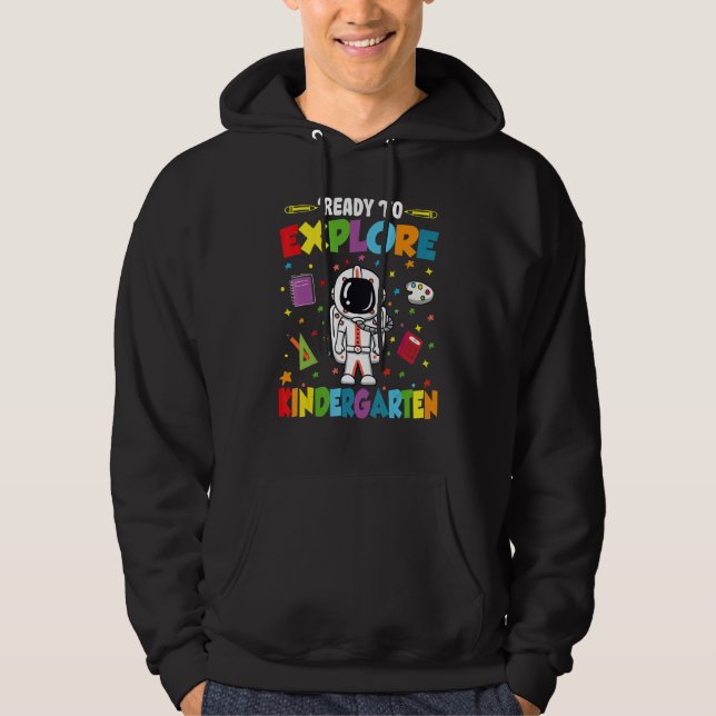 Boys Ready To Explore Kindergarten Back To School  Hoodie (Vorderseite)