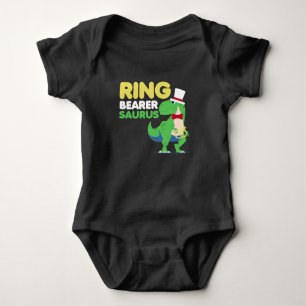 Boys Ring Bearer Dinosaur Rex Wedding Party Baby Strampler