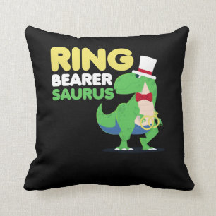 Boys Ring Bearer Dinosaur Rex Wedding Party Kissen