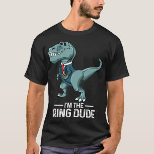 Boys Ring Bearer T-Rex Dinosaur Wedding Party Gesc T-Shirt