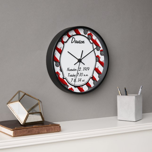 Boys Room Classic Car Geschenke Sweet Red Retro Ca Uhr (Büro)