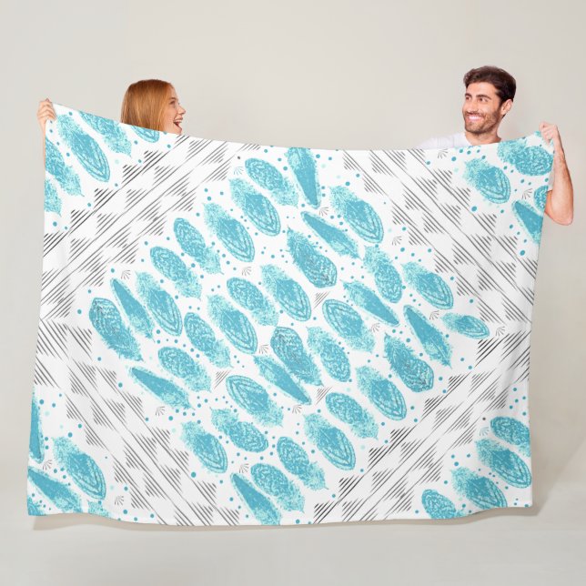 Boys Room Moderne Abstrakte Federn Muster Fleecedecke (Beispiel)