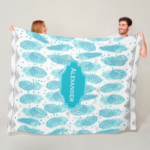 Boys Room Moderne Abstrakte Federn Muster Fleecedecke