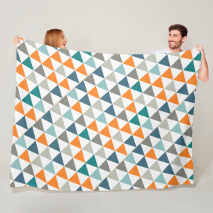 Boys Room Modernes Abstraktes Dreieck-Muster Fleecedecke