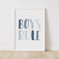 Boys Rule Blue Kids Room