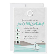 Boys Sail Invitation Boat Geburtstag Party einlade