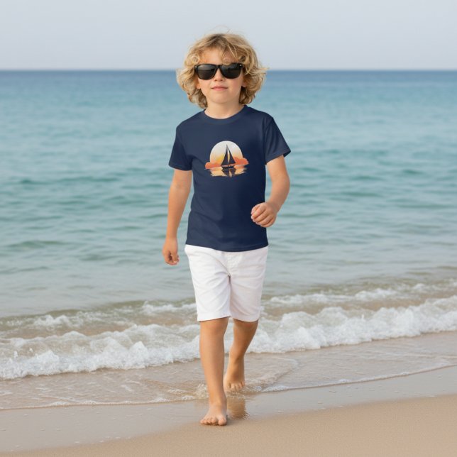 Boy's Segelboot T - Shirt (Von Creator hochgeladen)