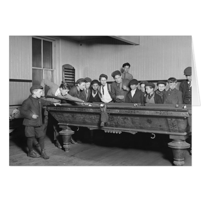 Boys Shooting Pool, 1909 (Vorderseite (Horizontal))