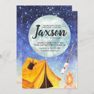 Boys Sleepover Party Einladung