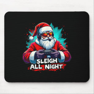 Boys Sleigh All Night Video Game Weihnachten Weihn Mousepad