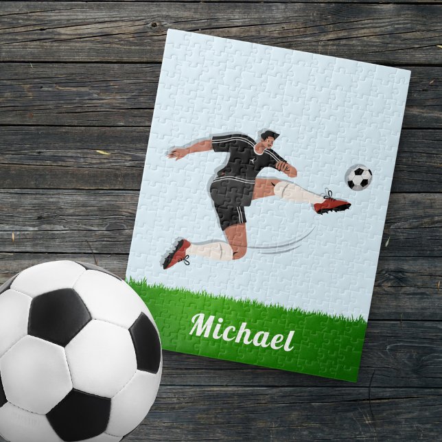 Boy's Soccer Player's Name Athlete Sport Thema Kin Puzzle (Von Creator hochgeladen)