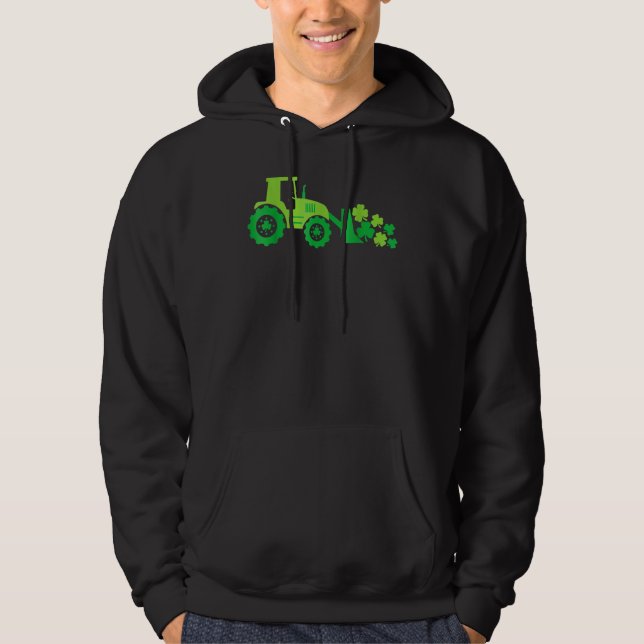 Boys St Patricks Day Crane Truck Construction Todd Hoodie (Vorderseite)
