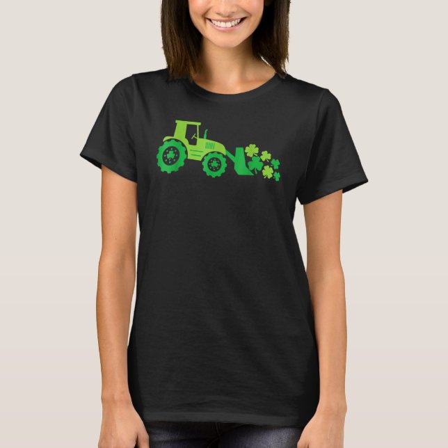 Boys St Patricks Day Crane Truck Construction Todd T-Shirt (Vorderseite)