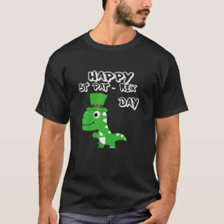 Boys St Patricks Day Dino Trex Funny St Patrex T-Shirt