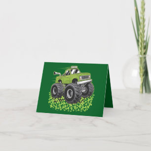 Boys St Patricks Day Kleinkind Lucky Monster Truck Karte