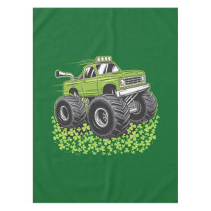 Boys St Patricks Day Kleinkind Lucky Monster Truck Tischdecke