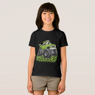 Boys St Patricks Day Kleinkind Lucky Monster Truck Tri-Blend Shirt