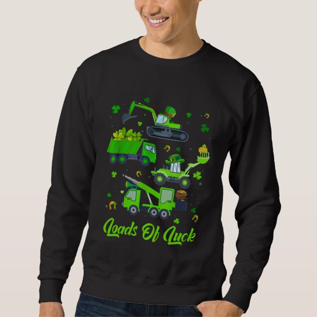 Boys St Patricks Day  Truck Loads Of Luck Buffalo  Sweatshirt (Vorderseite)