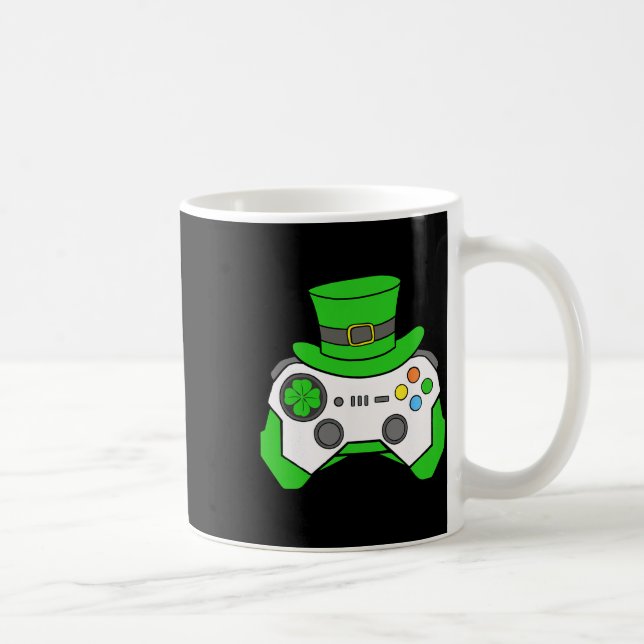 Boys St Patricks Day Video Game Controller Mens Ir Kaffeetasse (Rechts)