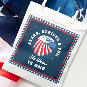 Boy's Stars Streifen und Spaß 1. Geburtstag Party Geschenktütchen