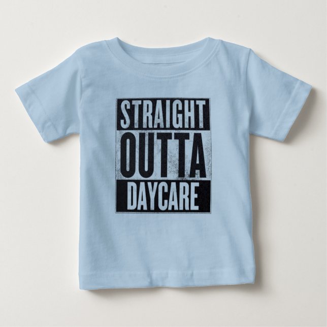 Boy's Straight Outta Daycare Funny T-Shirt (Vorderseite)
