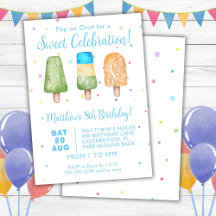 Boys Summer Popsicle Birthday Party