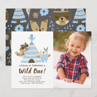 Boys Teepee Wild Einladung zum Geburtstag
